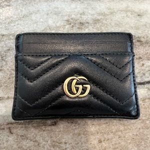 Gucci Marmot Black Calfskin Cardholder